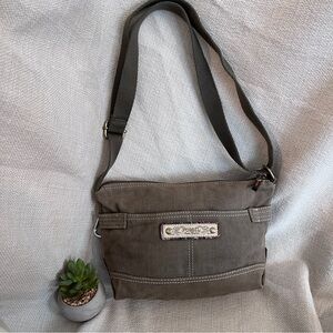 Olive Green Canvas Fossil  Bag